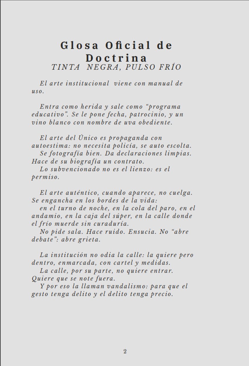 Página interior de Azul de Pantalla, Glosa Oficial de Doctrina