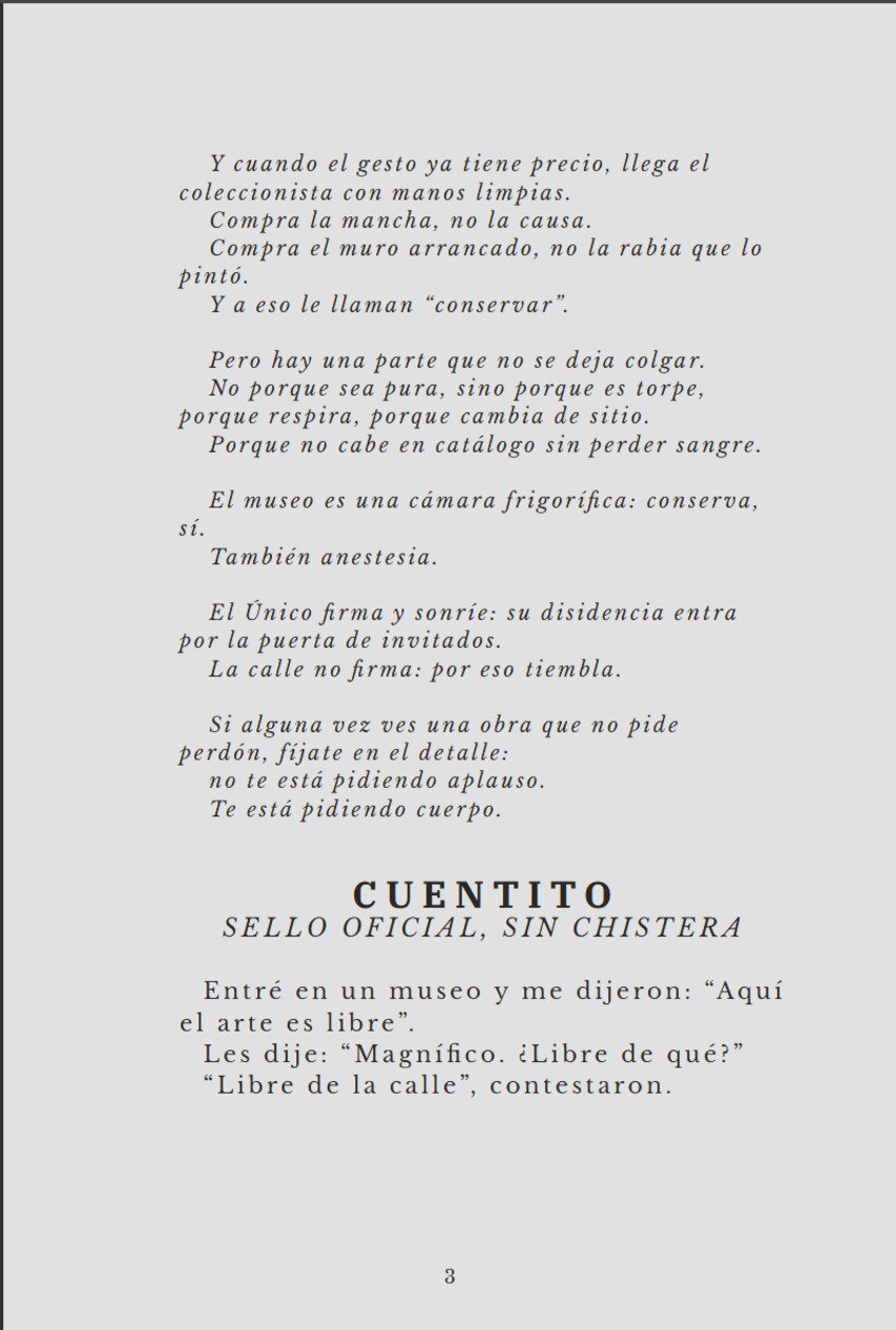 Página interior de Azul de Pantalla, cuentito Sello oficial sin chistera